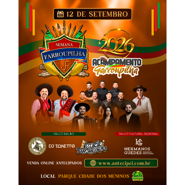 Semana Farroupilha 2026 Junção  dos Casco Baile 12-09